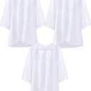 Toulite 3 Pcs Unisex Choir Robes for Kids White Baptism Robes Children for Water Baptism Church Event Pastor Judge Costume