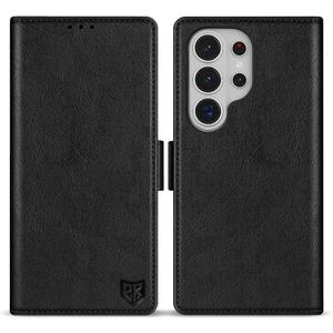ZZXX for Samsung Galaxy S26 Ultra Wallet Case with [RFID Blocking] Card Slot Stand Strong Magnetic PU Leather Flip Fold Protective Phone Case for Samsung Galaxy S26 Ultra Case Wallet(Black-6.8 inch)