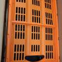 VEVOR Plastic Collapsible Storage Basket, 45L 3 Packs, Folding Stackable Storage Containers/Bins with Handles, Large Heavy Duty Containers for Clothes, Toys, Books, Snack, Shoes and Grocery Organizing (45L-Orange&Black)