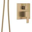 Delta Modern Square Shower System Faucet Set, Brushed Gold Shower Head and Handle Set, Valve Trim Kit, Champagne Bronze T342703-CZLHD (Valve and Head Not Included)