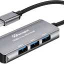 USB Hub with HDMI Extended Monitor 1080P@60Hz Display with 3 Port USB 3.0 Hub,Mirror & Extend Display Mode, Portable Aluminum USB Docking Station for Laptop, Desktop PC