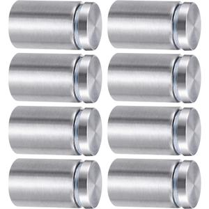 Pelopy 8 Pcs Sign Standoff Screws Advertising Screws Stainless Steel Wall Standoff Mounts Glass Acrylic Nail (1 x 1-5/8 Inch)