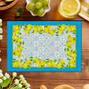 Summer Lemon Placemats Set of 6, 1319 Inch Washable Heat Resistant Cloth Placemats, Non Slip Indoor Outdoor Table Place Mats for Dining Kitchen Party Decoration