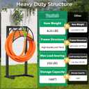TomCare Garden Hose Holder Heavy Duty Water Hose Holder Holds 160 FT Hoses Freestanding Hose Reel Outdoor Hoses Storage Hanger for Outside Yard