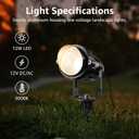 SUNVIE 12 Pack Low Voltage Landscape Lights with 300W Transformer 12-24V LED Landscape Lighting Kit 3000K Waterproof Aluminum Landscape Spotlights with Wire Connectors for House Yard Tree Garden