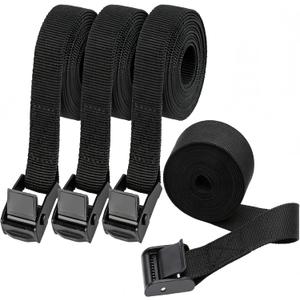 4 Pack Tie Down Straps, Small Ratchet Straps, Adjustable Heavy Duty Cam Buckle Cinch Straps, 1" x 8.2' Lashing Straps for Cargo, Truck, Luggage, Trailer, Motorcycle