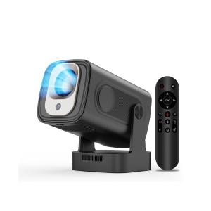 Mini Projector 4K Support, Portable Smart Projector with WiFi 6 and Bluetooth 5.4, 5w Soundbase Speaker, Auto Keystone 180° Rotatable, 8000 Lumens, Home Bedroom Movie Proyector HY300Pro+