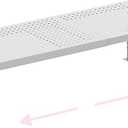 Stackable Expandable Metal Shelf Organizer - Adjustable Wire Storage Rack with Holes for Kitchen, Bathroom, Cabinet, Office - Space Saving, Durable & Sturdy Design（1PACK/Medium/White)