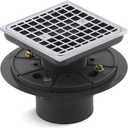 Kohler K-9136-CP Square Design Tile-In Shower Drain, Polished Chrome