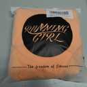 RUNNING GIRL Sports Bras for Women High Impact Seamless Ribbed Longline High Neck Workout Crop Tank Tops Padded (Orange, XL)