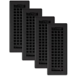Decor Grates LTH310-BLK Lattice Floor Register, 3x10 Inches, Black,(Alloy Steel, Plastic) (Textured Black Finish)