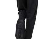 Adult Footed Sweatpants with Sherpa Fleece Lined Feet, Removeable Detachable Feet, Extremely Soft & Warm Footing (Black)