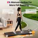 Walking Pad,Under Desk Treadmill with Incline,2.5HP Low Noise Walking Pad with Remote and LED Display,Portable Walking Pad with 265 lbs Weight Capacity,Under Desk Treadmill Home Office