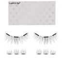 Lash'd Up Magnetic Eyelashes Without Eyeliner 3 Magnets (Can also be worn as Dual Magnets) Full Eye Snap-on Set Soft Faux Silk Vegan (Very Natural)