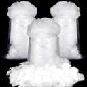 Riakrum Fake Snow Decor Artificial Fluffy Fiber Stuffing Fake White Snow for Tree Covering Home and Party Decorations(180 G)