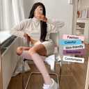 Iseasoo 4 Pairs Compression Socks for Women Circulation-Best Support for Nurses,Running,Athletic,Travel (Small-Medium, 01-black/Grey/White/Pink)