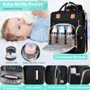 ZRSUN Baby Diaper Bag Backpack,Baby Shower Gifts, Multifunctional Travel Diaper Bag, Gifts for Mom with Portable Diaper Pad (Black)