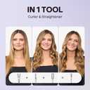 Wavytalk Airflow Styler Whirlwind Curl, Hair Straightener and Curler 2 in 1, Upgraded Curling Iron & Flat Iron Achieve One Pass Curl, Less Damage to Hair