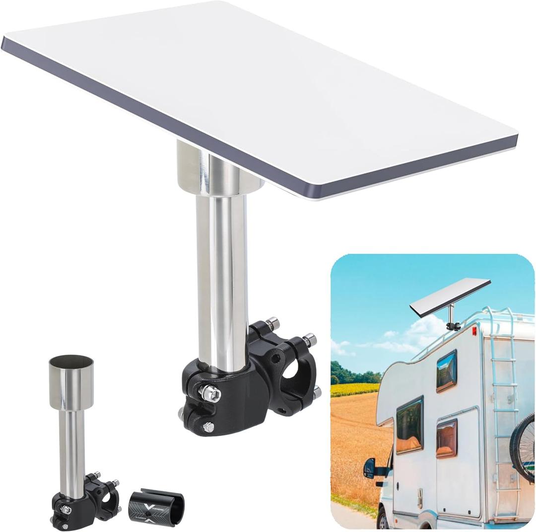 Starlink Mini Pole Clamp Mount Kit, Starlink Mini Rv Ladder & Roof Rack & Pole Clamp Mount Compatible with Pipe Range 0.9-1.3", Compatible Starlink Mini New and Old Version Pipe Adapter