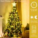 aneeway Christmas Tree Lights with Star Toppers, 410 LED Christmas Lights with 8 Modes & Memory Function, 6.6FT x 16 String Lights with Remote Control & Timing for Xmas Ornaments - Warm White