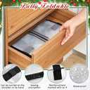 5 Pack Christmas Decorations Storage Bag Set Clear Plastic Waterproof Storage Container Bag Tote with Handles Dual Zippers for Christmas Disassembled Artificial Trees, Lights, Wreath, Balls