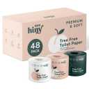 ecoHiny Premium & Soft Bamboo Toilet Paper | 48 Mega Rolls, 3 ply & 350 Sheets | FSC Certified, PFAS Free, BPA Free, Septic Safe | Tree Free Toilet Tissues | Plastic Free Packaging