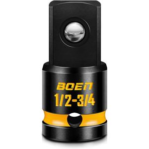 BOEN PRO 1/2"F to 3/4"M Impact Socket Adapter, Impact Driver Conversions for Impact Wrench, CR-MO Steel, Embossed and Painted Marking