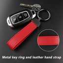 Turcee Leather Car Keychain, Creative Personality Leather Key Fob, Universal Key Fob Keychain for Men and Women (Red)