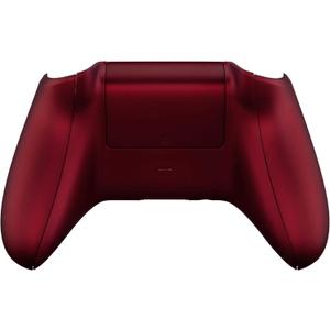 eXtremeRate Soft Touch Grip Custom Bottom Shell Back Panels for Xbox One S & One X Controller, Scarlet Red Replacement Back Shell Side Rails w/Battery Cover for Xbox One S X Controller Model 1708