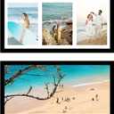 JCJMY 8x16 Picture Frame, 5x7 Collage Picture Frame, Display 3 Pcs 5x7 Photos or 8x16 Picture, 3 Opening 5x7 Collage Frame for Wall Hanging or Tabletop, Lightweight 5 x 7 Multi Photo Frame, Black