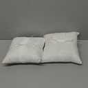 QIRMIZI 2 PC Wedding Ring Pillow - Lace Pearl Ivory Bearer Cushion for Your Perfect Wedding Party