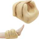 3D Heel Protectors for Pressure Sores,Ankle Elevation Pillow Foot Support Cushion for Bed Sores,Heel Cushions for Heel Pain Relief (Pack of 1 Count, Khaki)