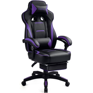 GTPLAYER Gaming Chair with Footrest, Big and Tall Computer Game Chair 350lb Racing Style, Ergonomic High Back Lumbar Support and Recliner