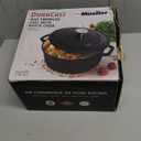 MELLERHOME 6 Quart Enameled Cast Iron Pot Dutch Oven, Heavy-Duty Oven-Safe up to 500 F, & Across All Cooktops, Casserole Dishes for Ovens, Bread Pan with Lid and Knob, Cast Iron Cookware, Black