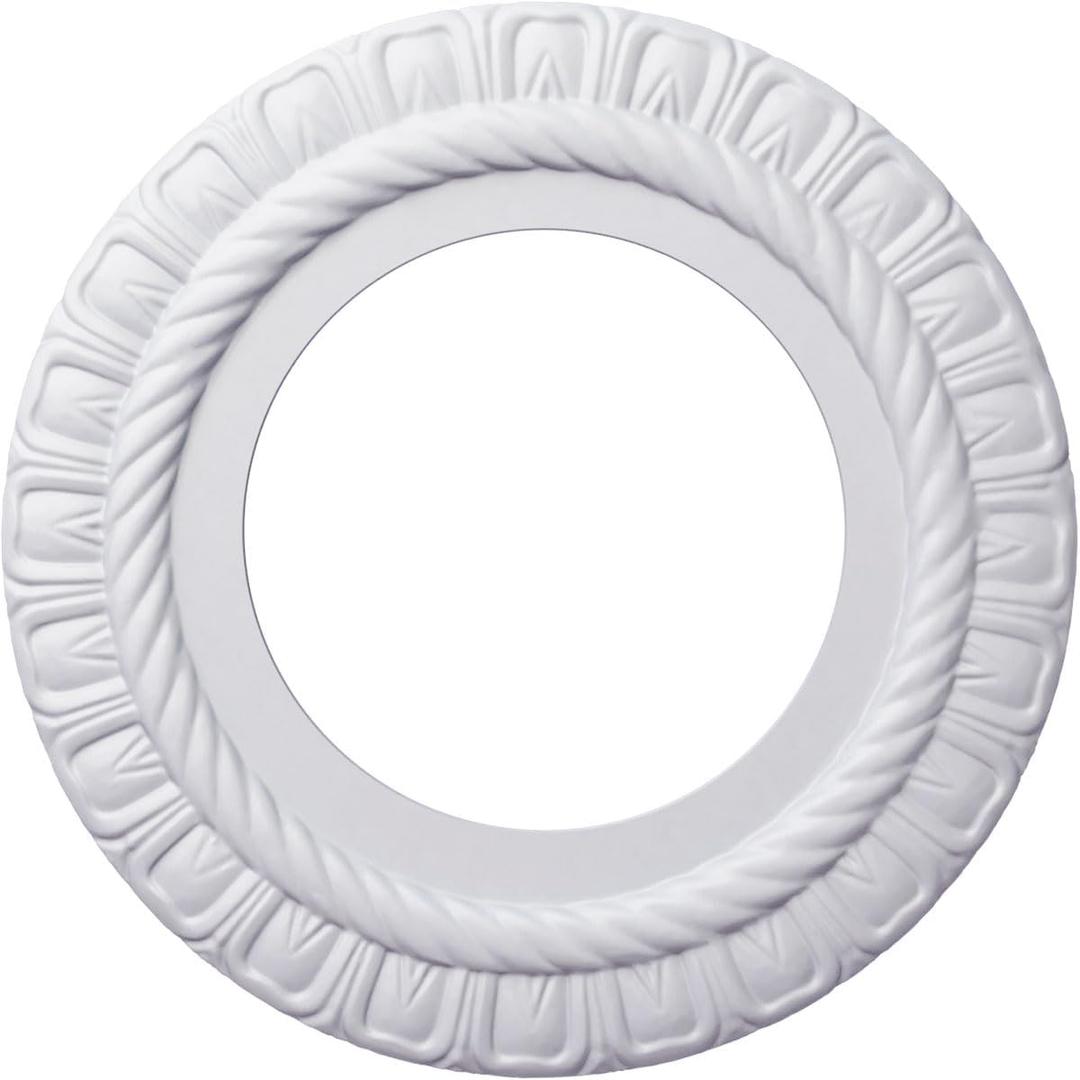 Ekena Millwork CM10CL Claremont Ceiling Medallion, 10 5/8"OD x 5 3/4"ID x 1/2"P, Factory Primed