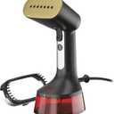 CHI Handheld Garment Steamer for Clothes, 2 Continuous Steam Modes, Full-Size 300 ml Capacity Water Tank, Ergonomic Handle, Vacation Essentials, 1600 Watts, 10 Cord, Red (11590)
