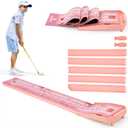 8FT Golf Putting Mat with Ball Return Indoor Putting Training Mat for Practice, Skill-Building Putting Practice Mat for Kids, Teens & Family, Mat Only