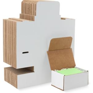 Amazon Basics Cardboard Shipping Mailer Boxes, 6" x 4" x 3", White, 50-Pack