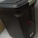 IRIS USA 58 Lbs / 67 Qt WeatherPro Airtight Pet Food Storage Container with Attachable Casters, For Dog Cat Bird and Other Pet Food Storage Bin, Keep Fresh, Easy Mobility, BPA Free, Smoke