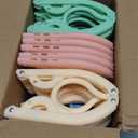 Travel Hangers Portable Foldable Travel Hanger Organizer, Plastic Cruise Ship Accessories Essentials Clothes Hanging Rack Folding Hangers for Traveling Camping Flying RV Suitcase (36, Brilliant Multi)