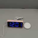 Netzu Loud Alarm Clock for Heavy Sleepers, Plug-in RGB Vibrating Alarm Clocks with Bed Shaker, 5 Dimmers, 2 Alarms and Snooze for Bedrooms Hearing Impaired Deaf Adults Pink