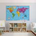 Rand McNally Kids' Illustrated World Wall Map - Paper Rolled