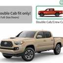 in-Channel Window Rain Guards for 2016-2023 Toyota Tacoma Double Cab/Crew Cab, Window Visor Guard Vent Wind Shade Deflector Rain Shield Protector Sun Visor,Outside-Mount, 4 Pieces, 4 Full-Size Door
