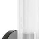 TETOTE Black Wall Sconce Modern Bathroom Wall Light Fixtures Farmhouse Wall Lights with Frosted Glass Shade for Mirror Bedroom Living Room, 1 Pack