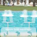 2025 Upgraded Higher Pool Fountain for Above Ground and Inground Pools, 360 Adjustable Dual Spray Waterfall Pool Sprinkler Cooler, Outdoor High-Pressure Pool Accessories for Cooling and Relaxation (White)