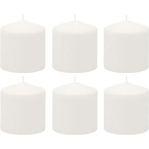 Stonebriar Unscented White Tall Pillar Candles, 18 Hour Burning Candle Pillars, Perfect for Decor, Weddings, Emergencies 3" X 3", 12 count