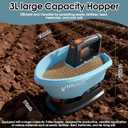 3L Electric Seed Spreader Handheld for Lawns, 7.2V Battery Powered 135 Fertilizer/Grass Seed/Salt/Ice Melt Spreader Cordless Rechargeable, Large Capacity for 6400 Sq.Ft, 7 Settings/5 Angles Adjust