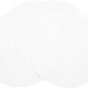 SHACOS Round Braided Placemats Set of 4 Washable Round Table Mats for Dining Table 15 inch (White, 4)