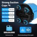 1200 GPH 115W Submersible Water Pump for Large 140-300 Gallon Fish Tank, Pond, Aquarium, Fountain, Pool Draining, Hydroponic System, Water Sump Pump 8.2ft Power Cord US 3-Plug, 3 Outlet Nozzles Blue