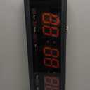 Rsobl 21.6 Inch Oversized LED Digital Wall Clock Large Display with Indoor Temperature Date and Day of Week,Electric Wall Clock/Calendar Timer Home Decor, Red